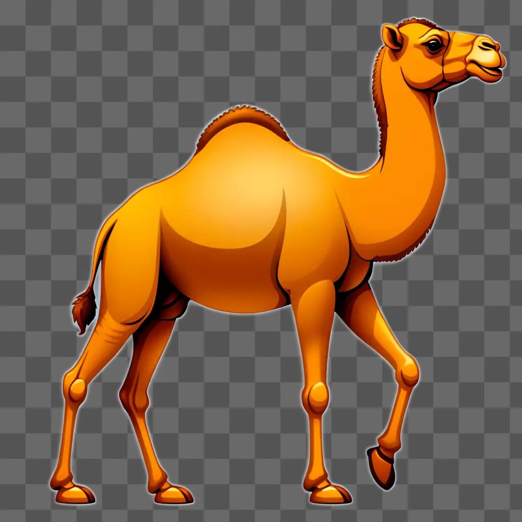 camel emoji on a brown background