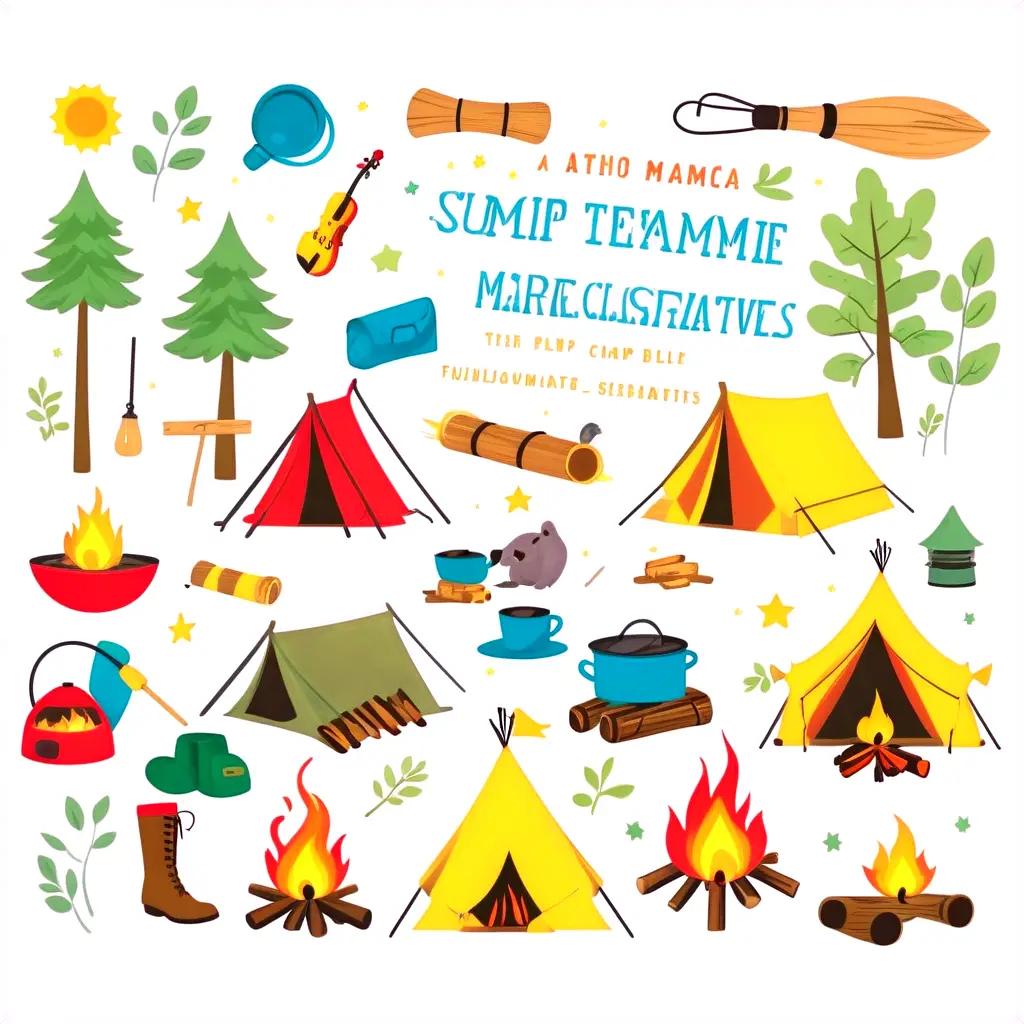 camp with camp clipart