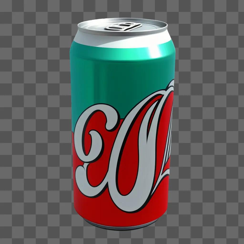 can of soda in a red and white color scheme