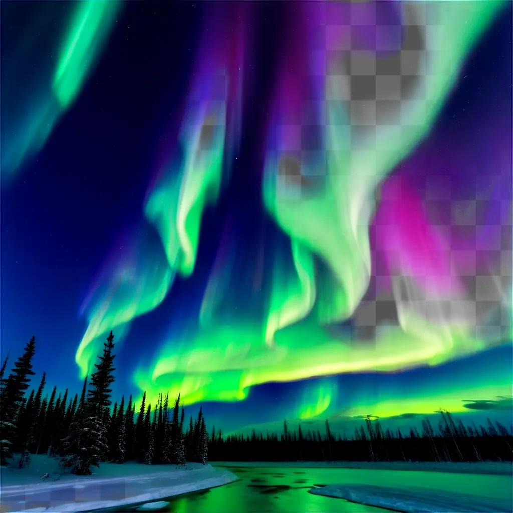 captivating view of the northern lights