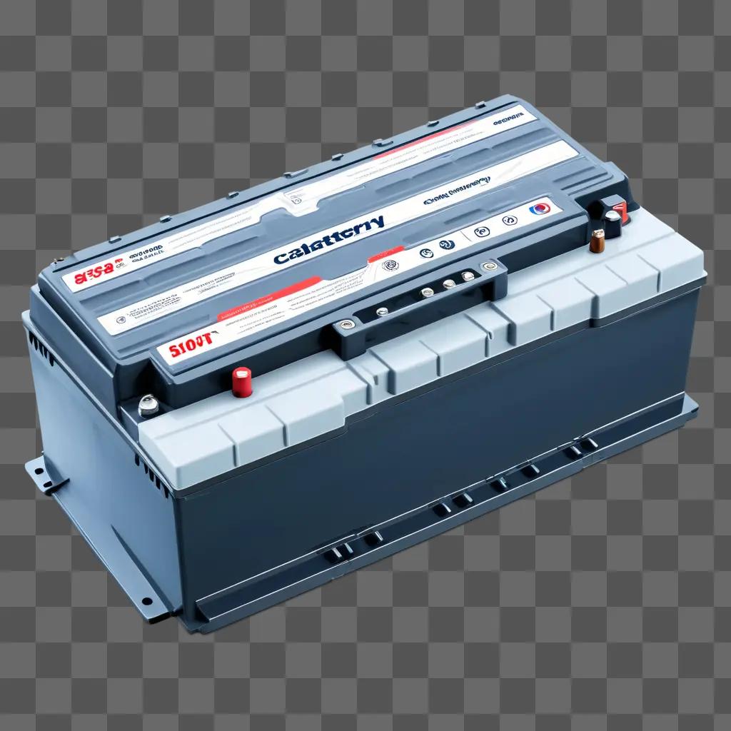 car battery is on a grey surface