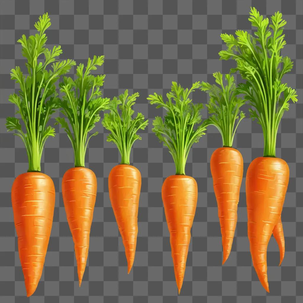 carrot clipart A collection of six carrot and celery roots