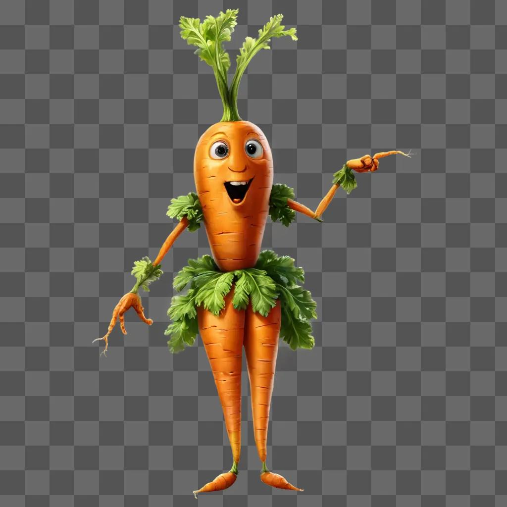 carrot drawing realistic A cartoon carrot person gives a thumbs up