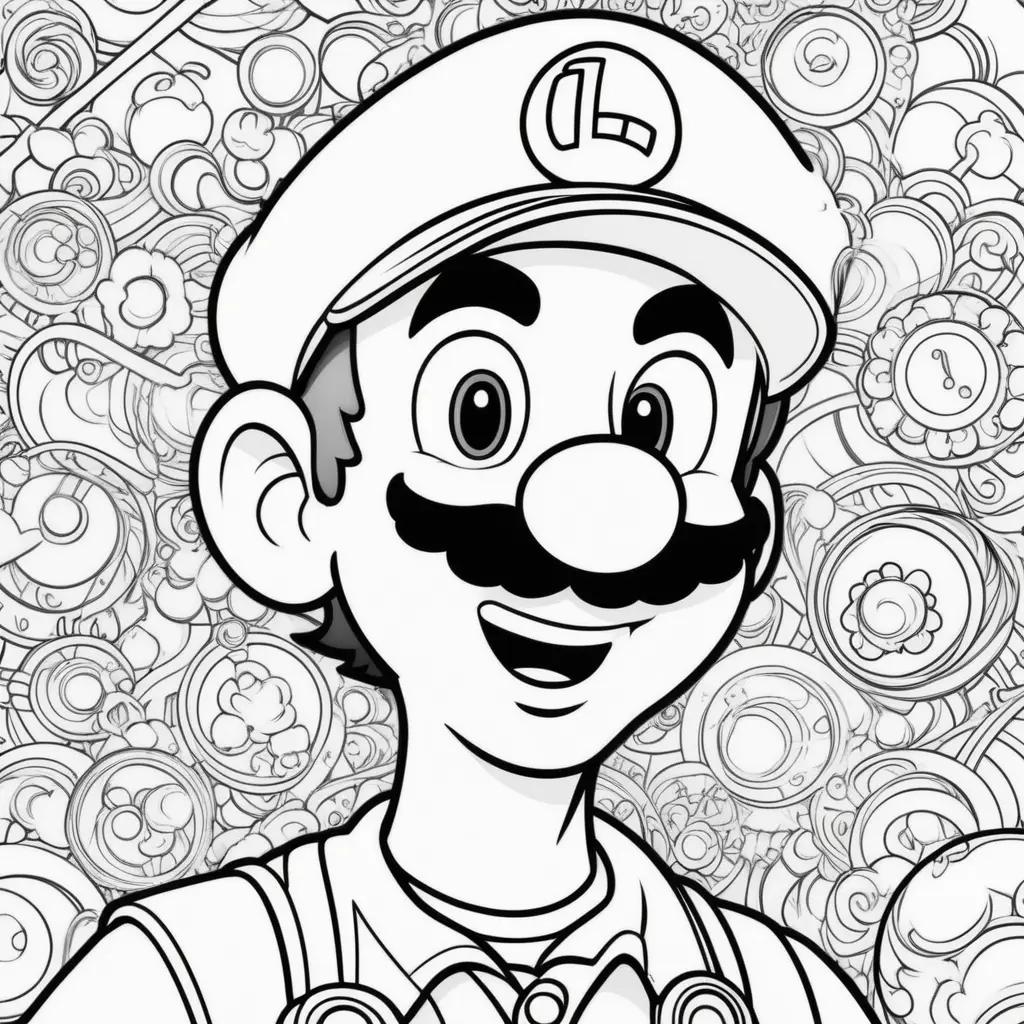 cartoon Luigi with a big smile on his face