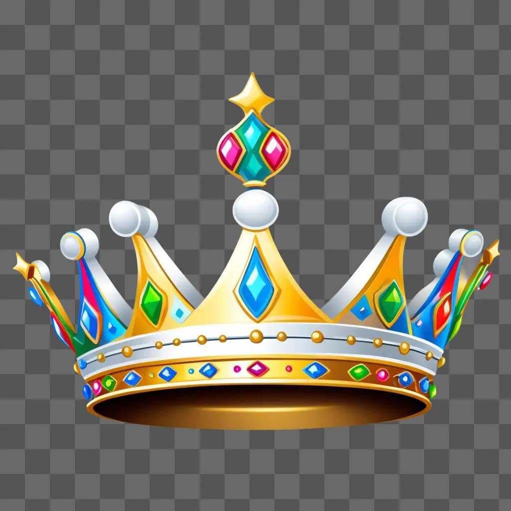 cartoon crown is displayed in a cartoon drawing