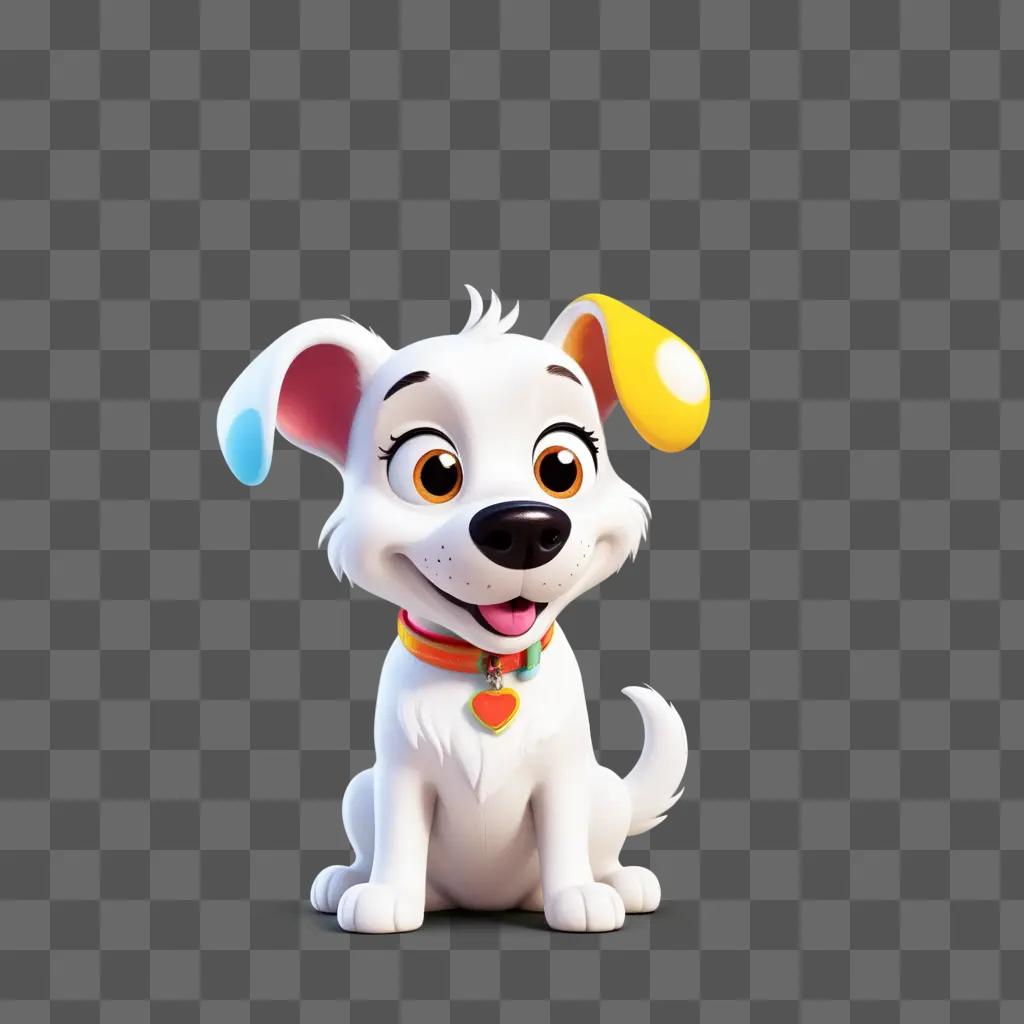 cartoon dog with big eyes and a big smile