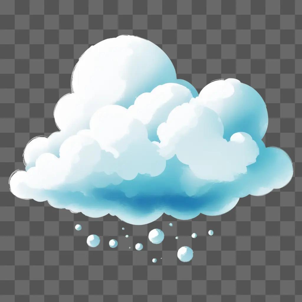 cartoon drawing of a cloud in the sky