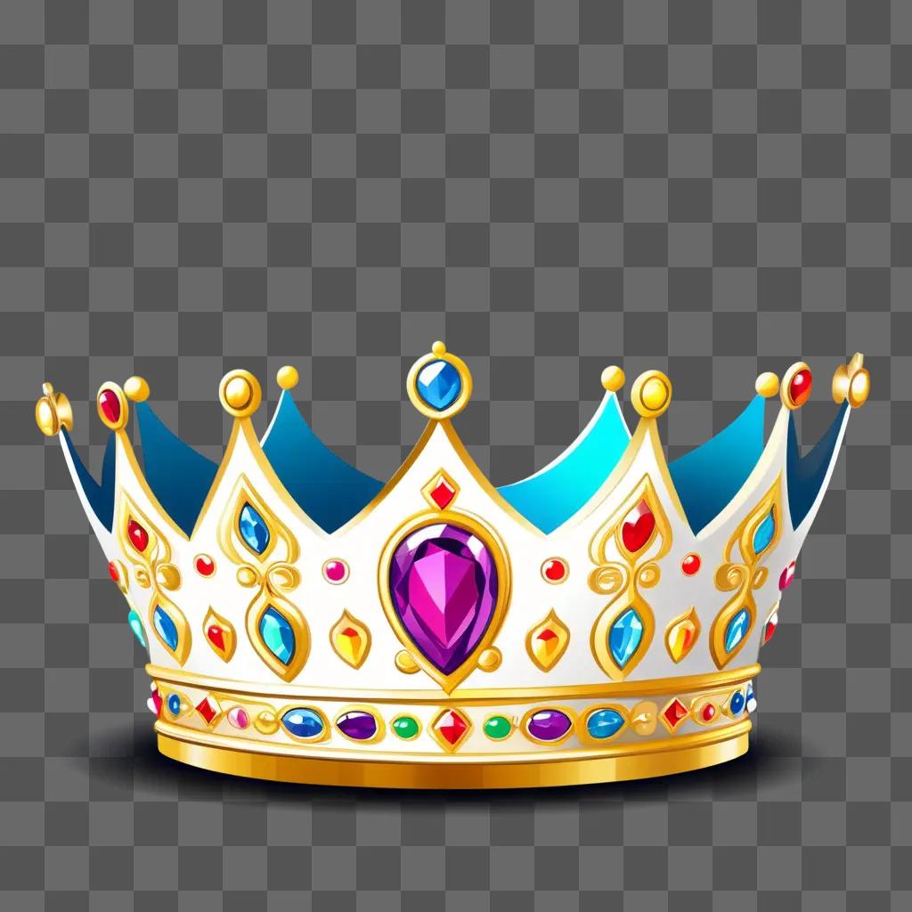 cartoon drawing of a crown on a beige background