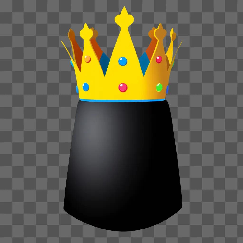 cartoon drawing of a crown on a hat