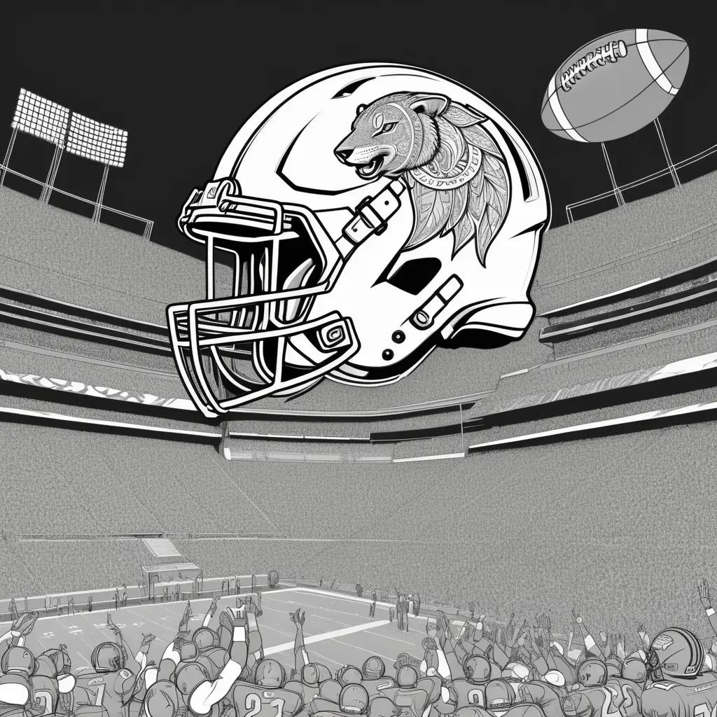 cartoon drawing of an American football game