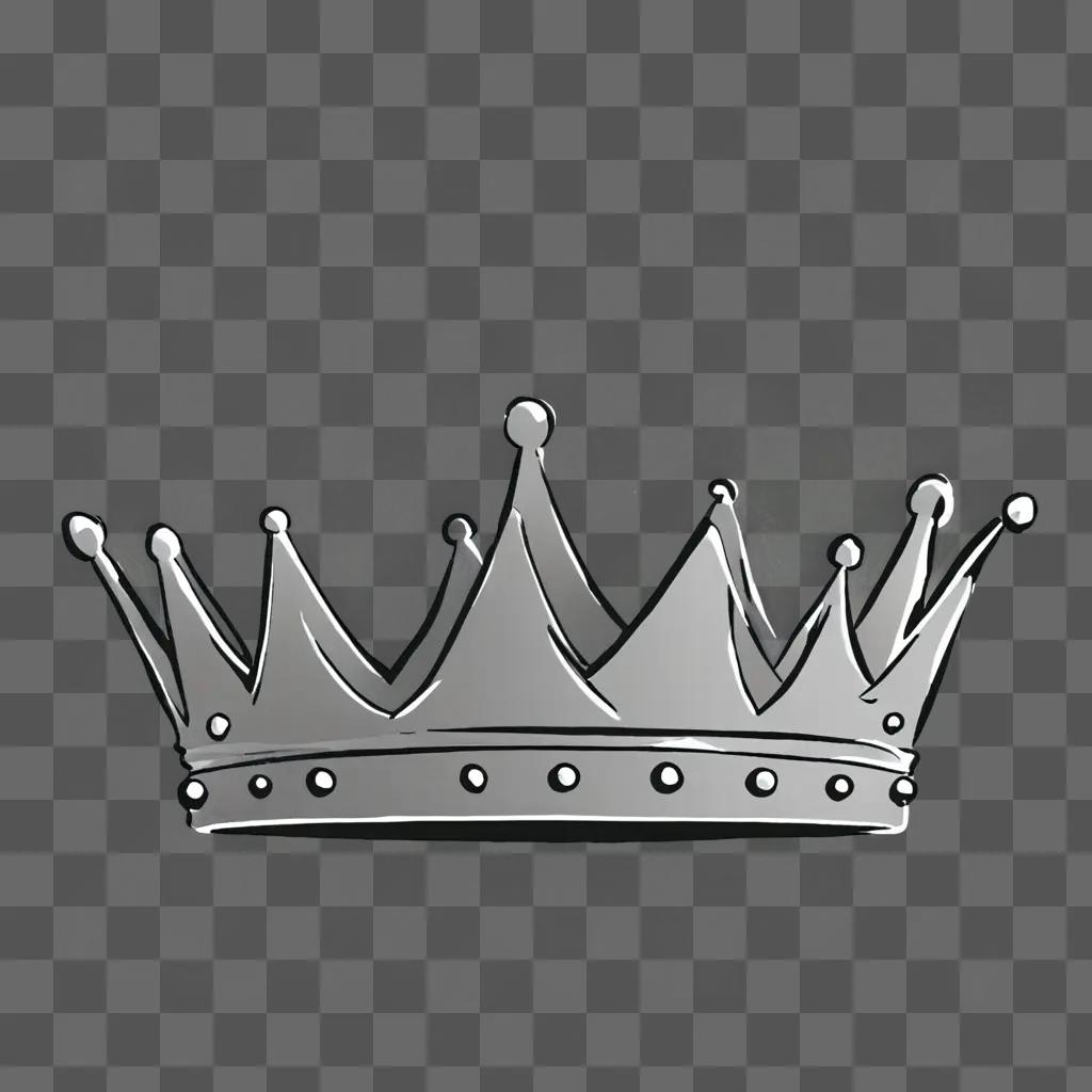 cartoon drawing of cartoon crown on a gray background