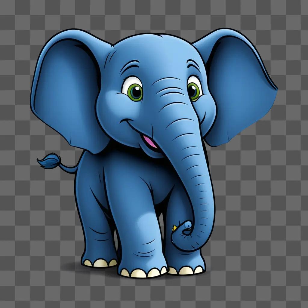 cartoon elephant with a smiling face