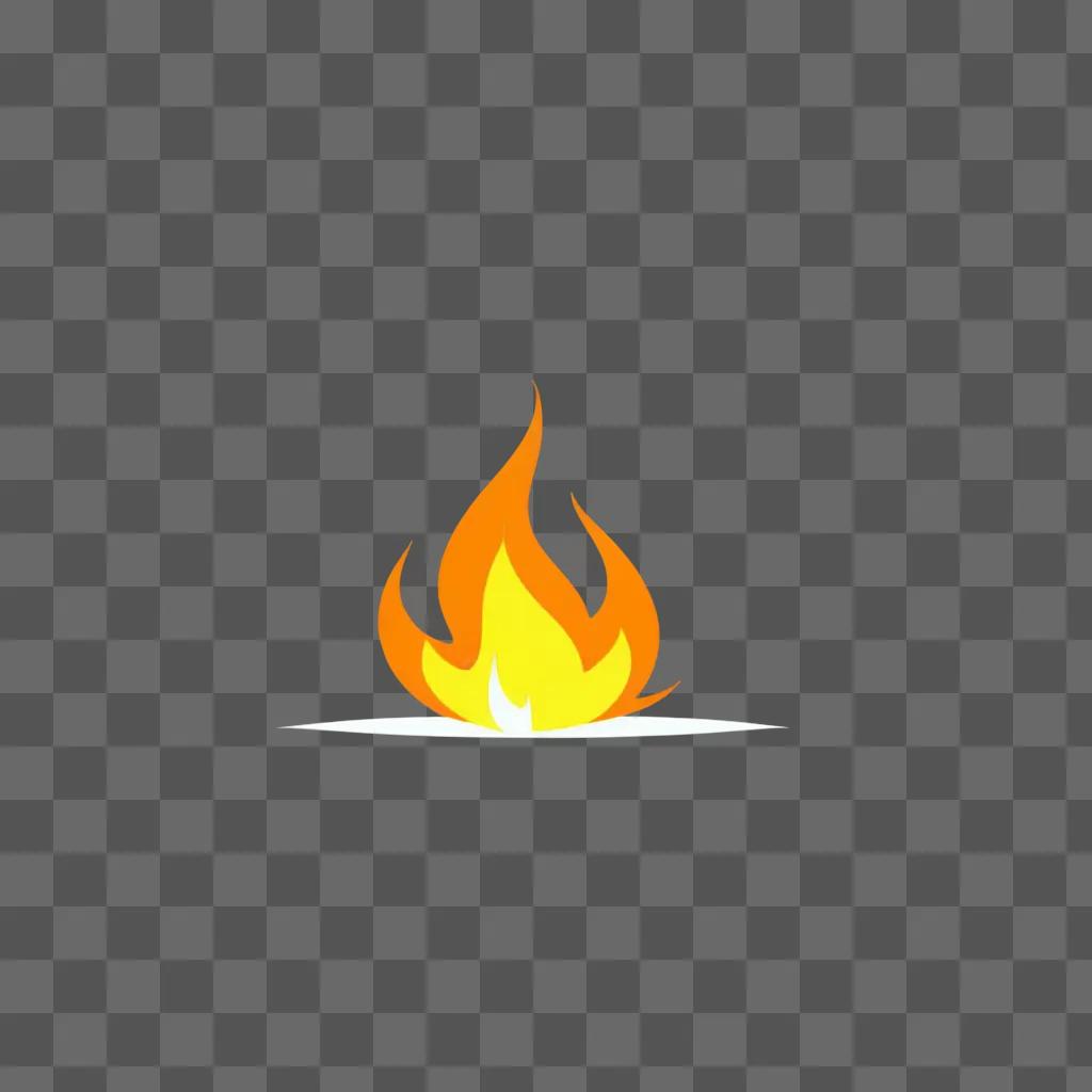 cartoon fire on a yellow background