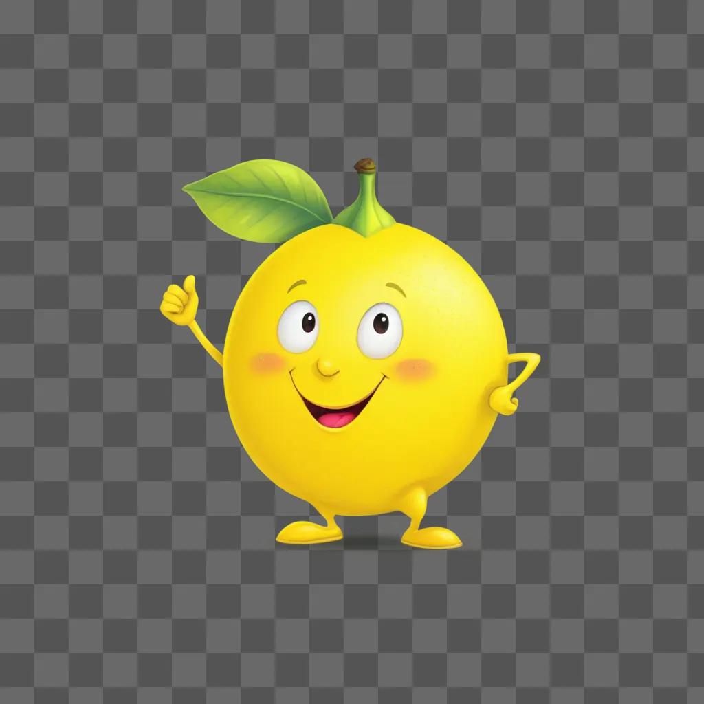 cartoon lemon giving a thumbs up