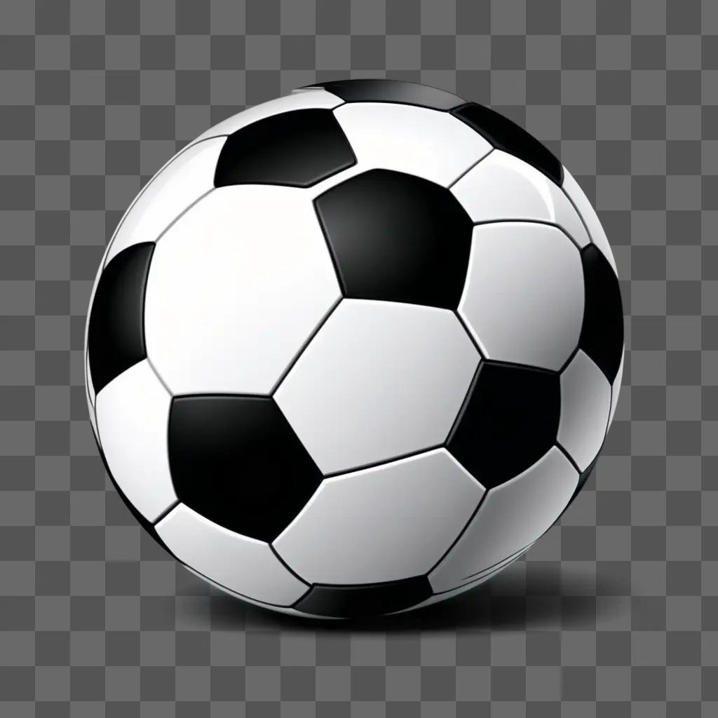 cartoon soccer ball on a grey background