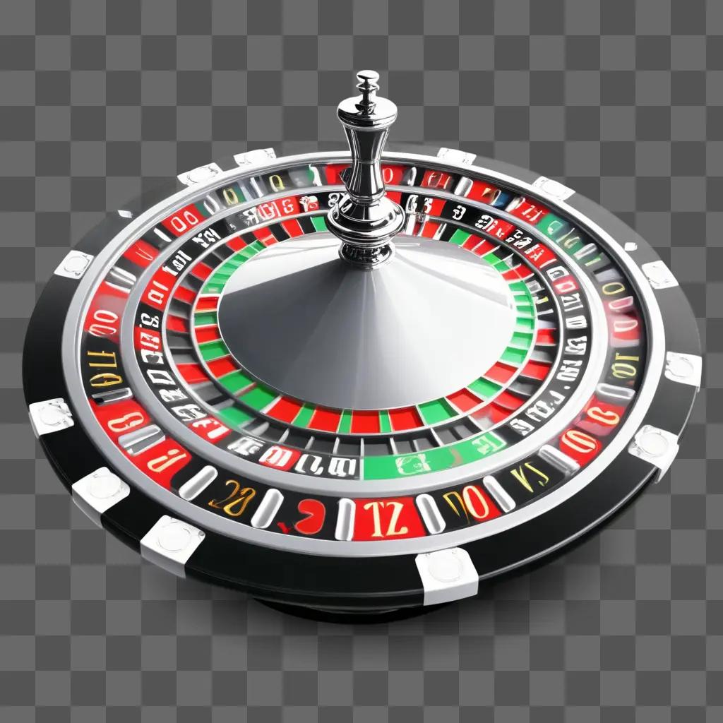 casino wheel with red, green, and black numbers