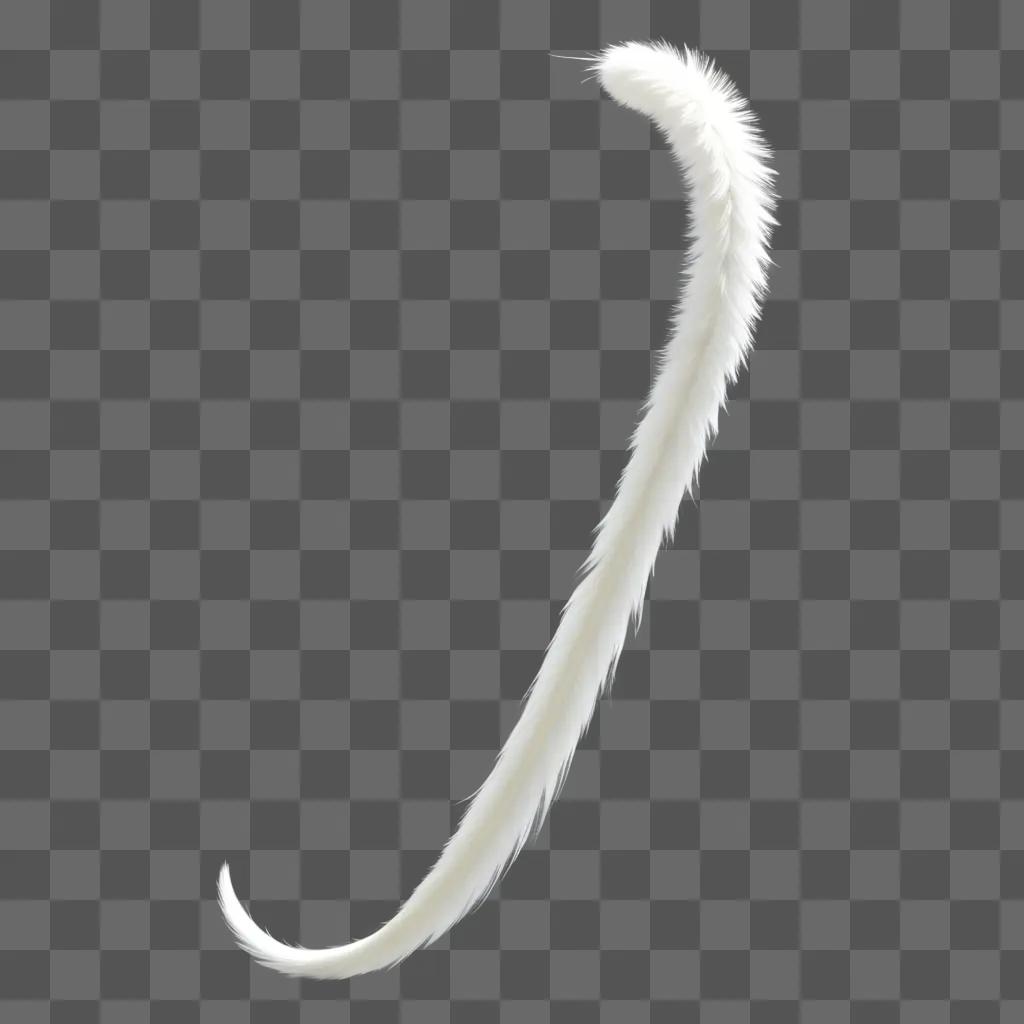 cat tail is shown in a blurry image