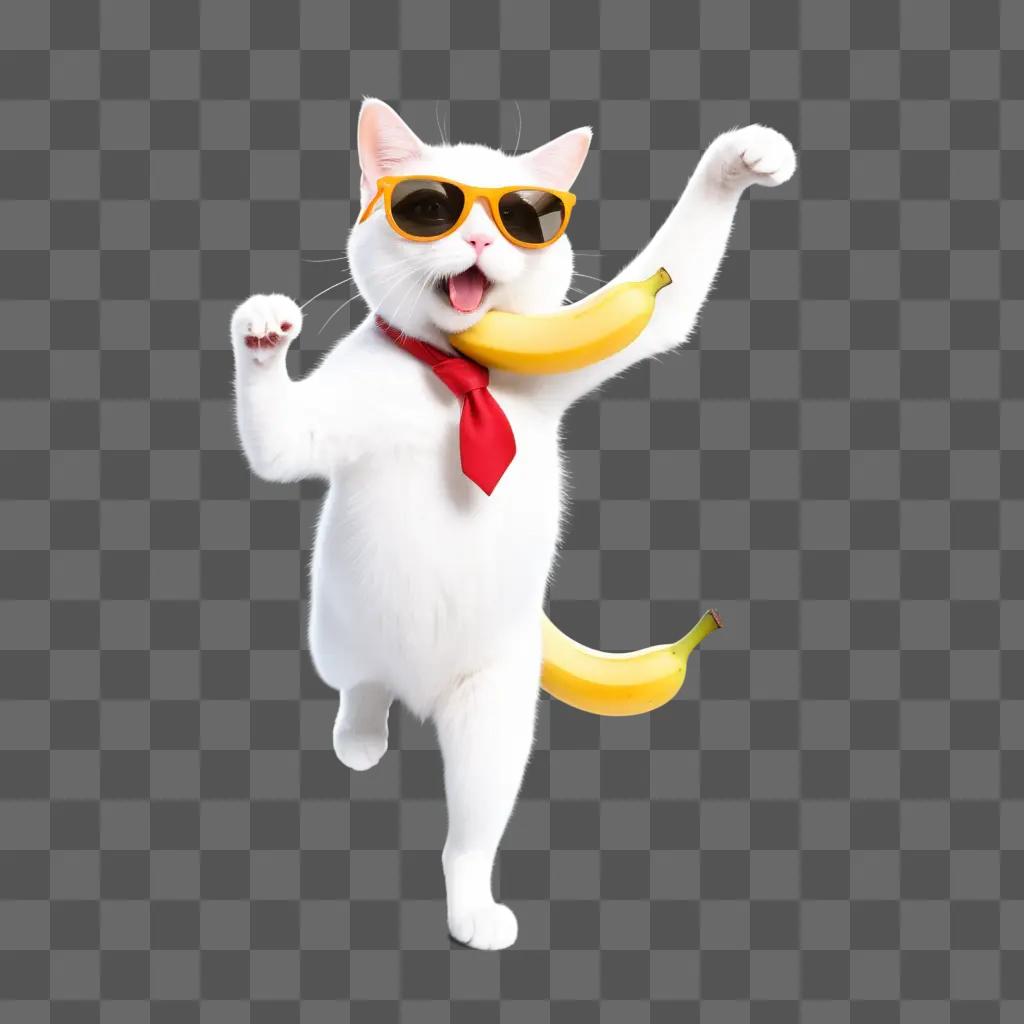 cat wearing sunglasses and a tie