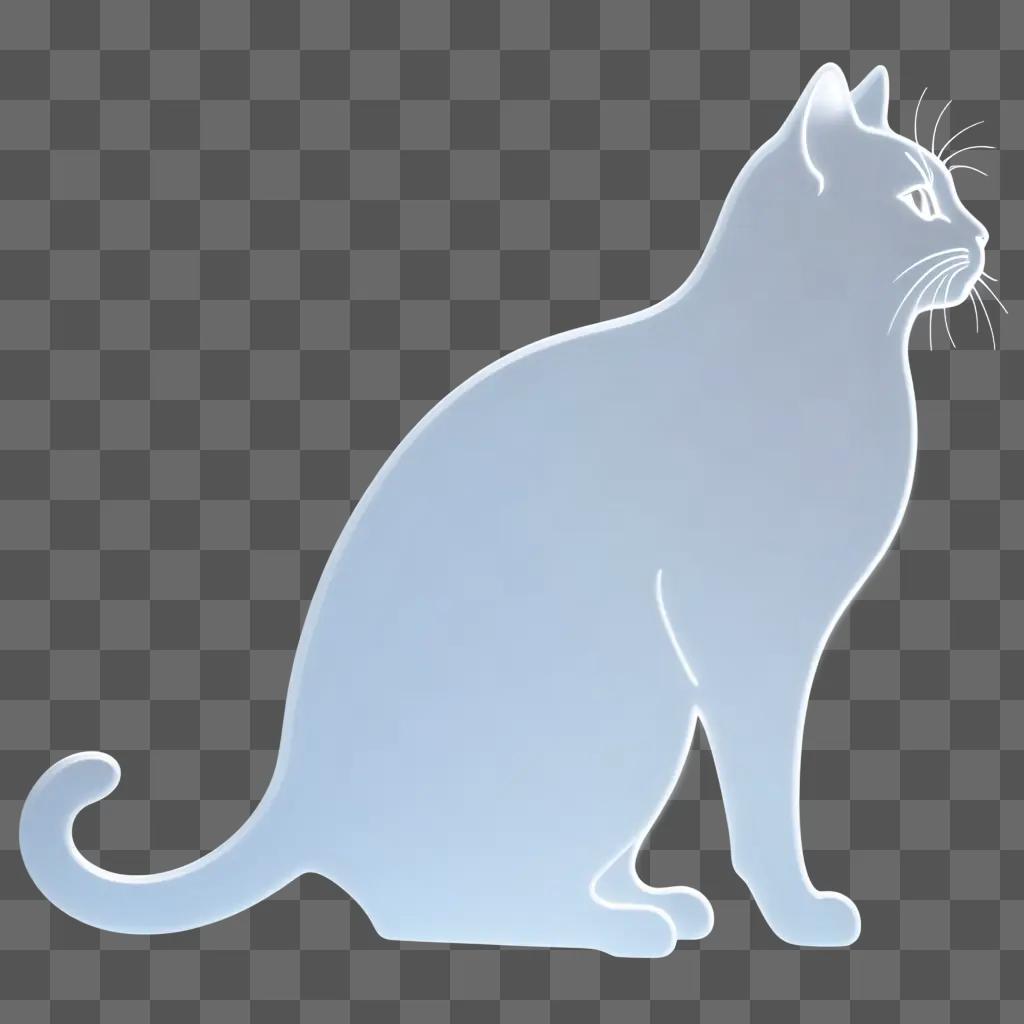 cat with a transparent background is staring