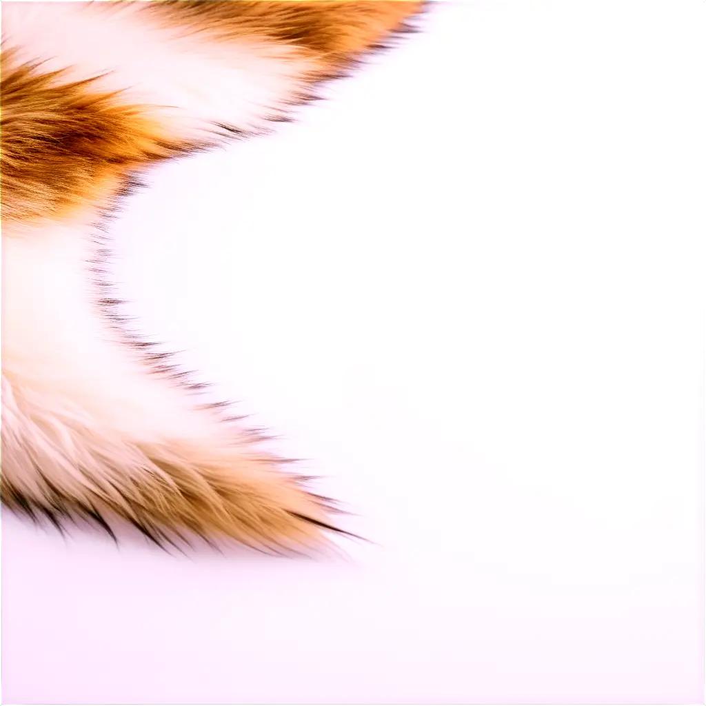 cats fur texture creates a unique pattern against a white background