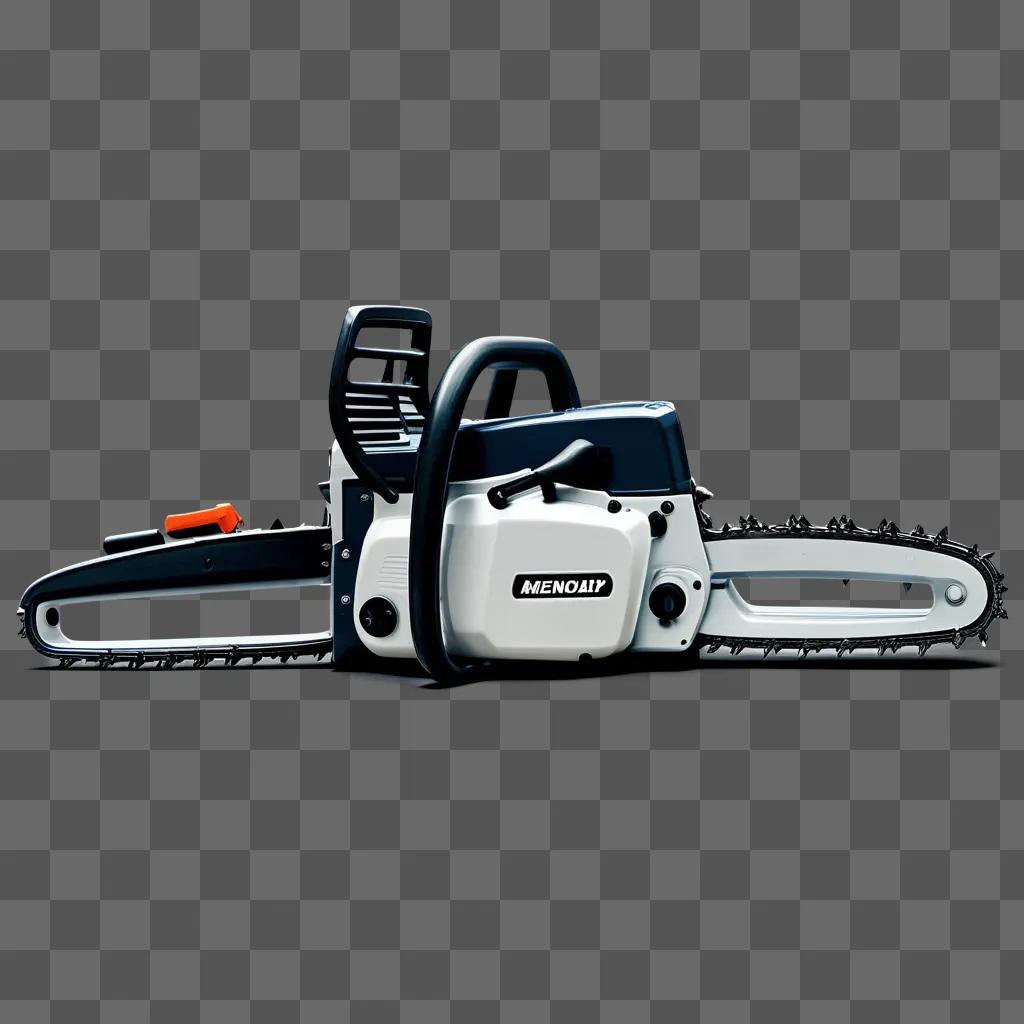 chainsaw with Menolb logo on it