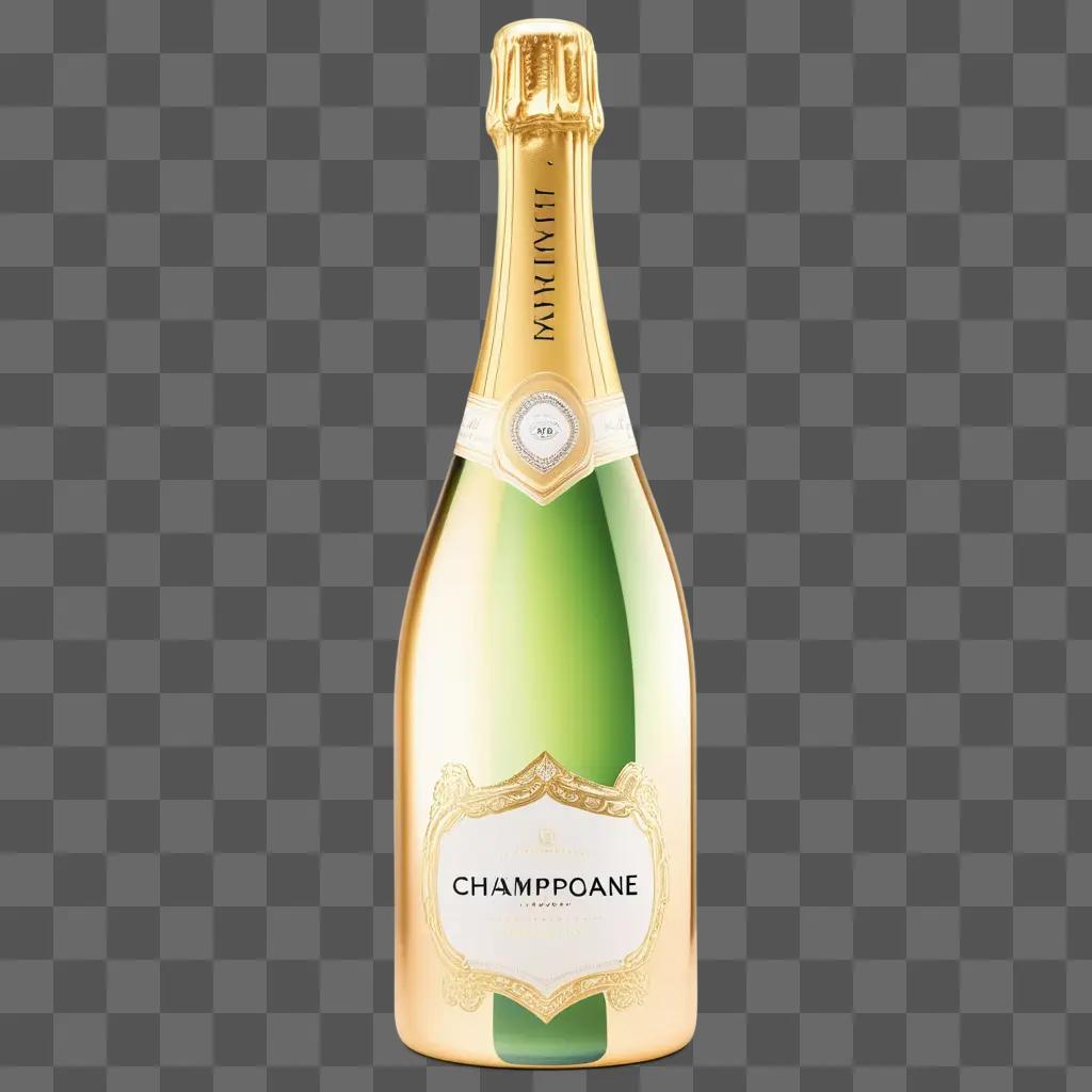 champagne bottle with a transparent top