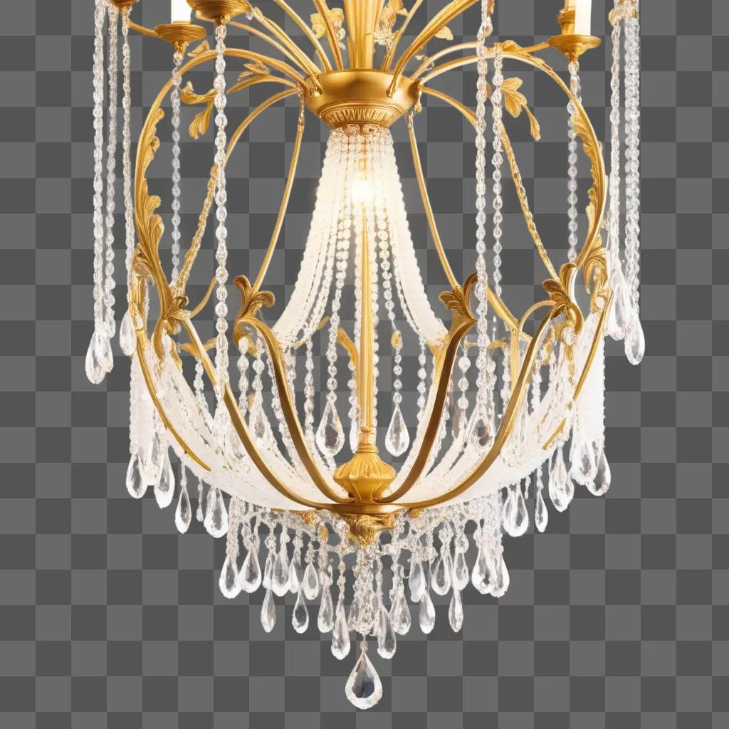 chandelier with many crystals and lights