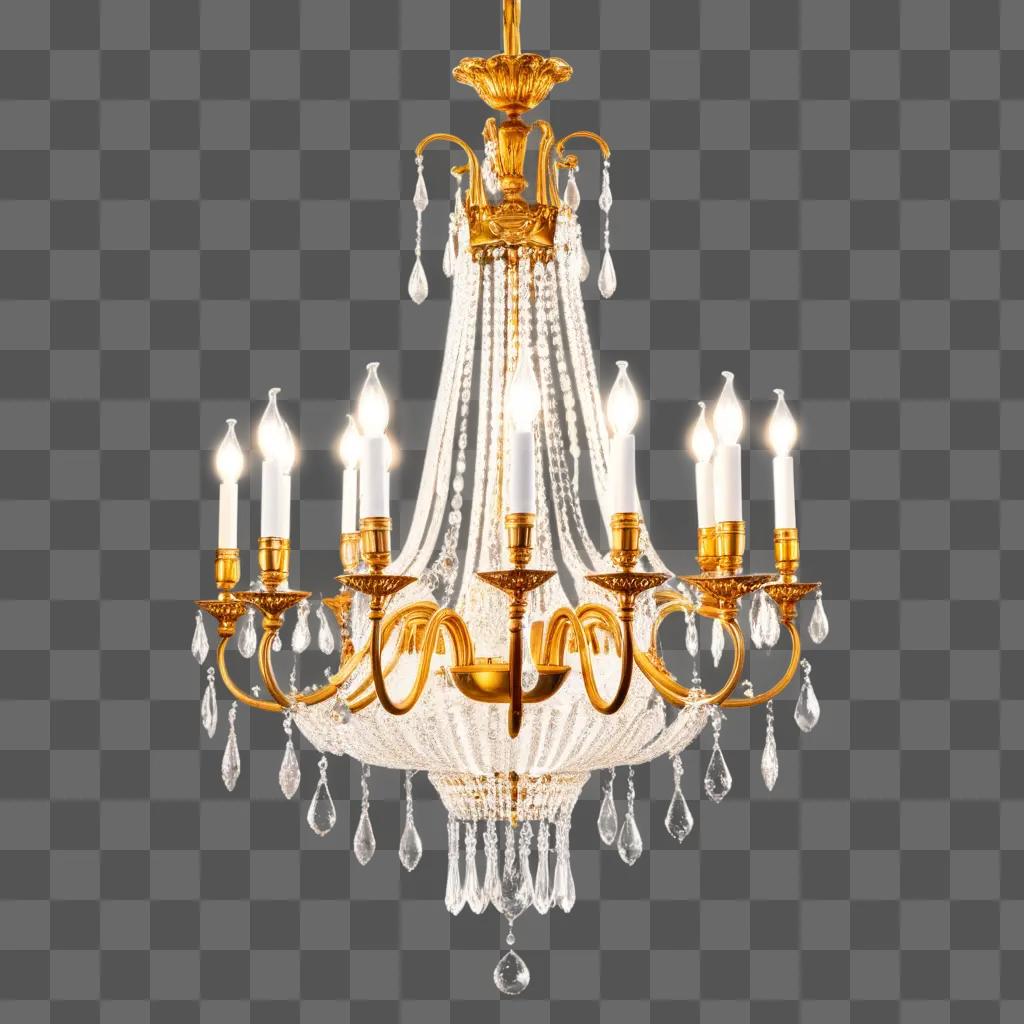 chandelier with multiple candles hanging from it