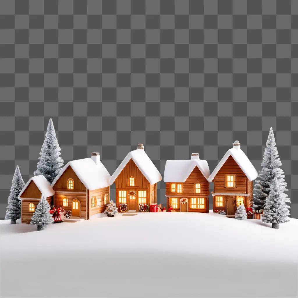 charming winter scene with a Christmas background aesthetic