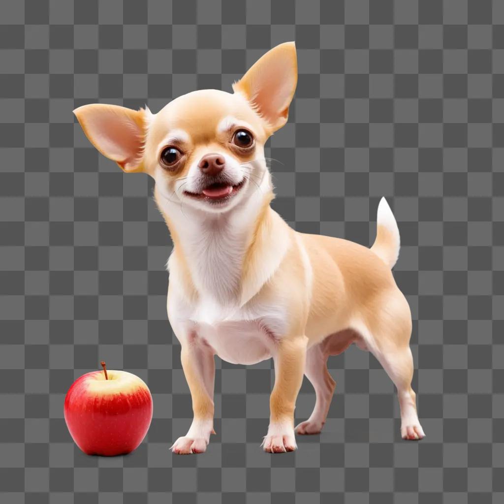 chihuahua with an apple head