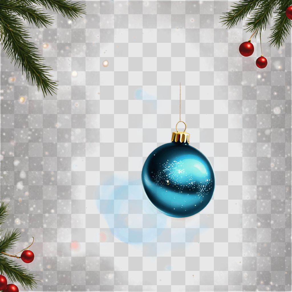 christmas background clipart A blue Christmas ball in a galaxy background