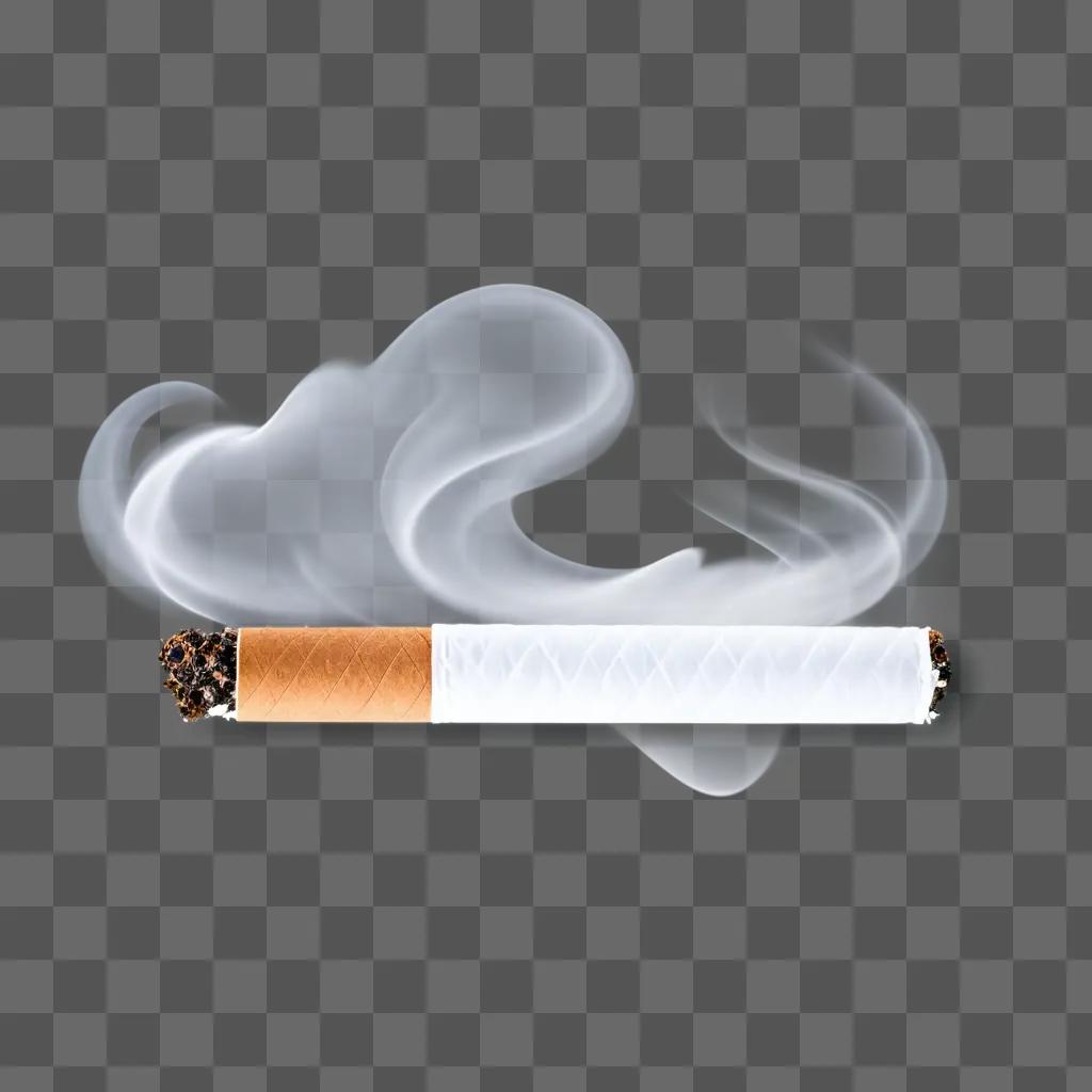 cigarette with smoke coming out of it