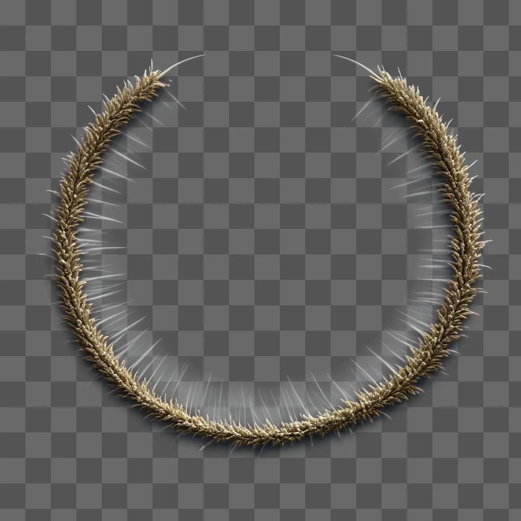 circle made of gold with a shiny material