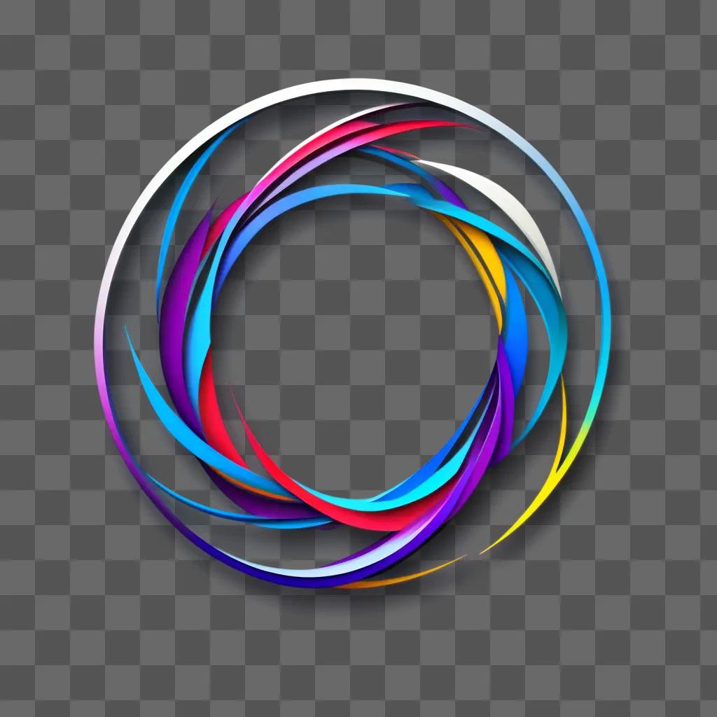 circle of colorful abstract shapes