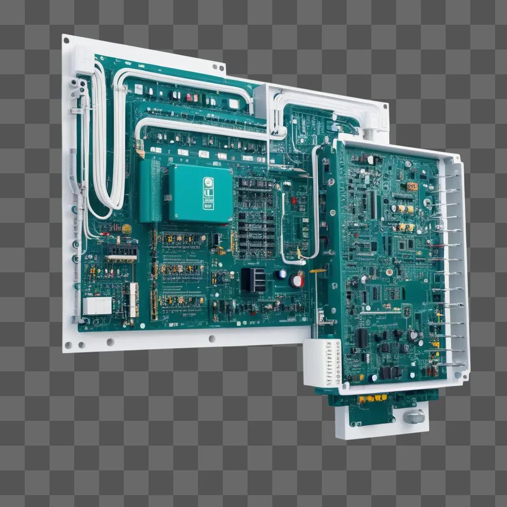 circuit board with wires on it