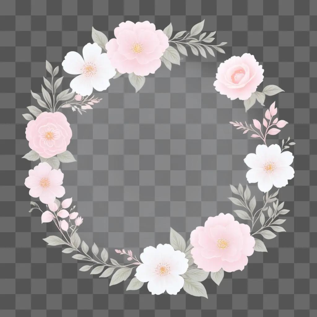 circular flower arrangement with pink aesthetic