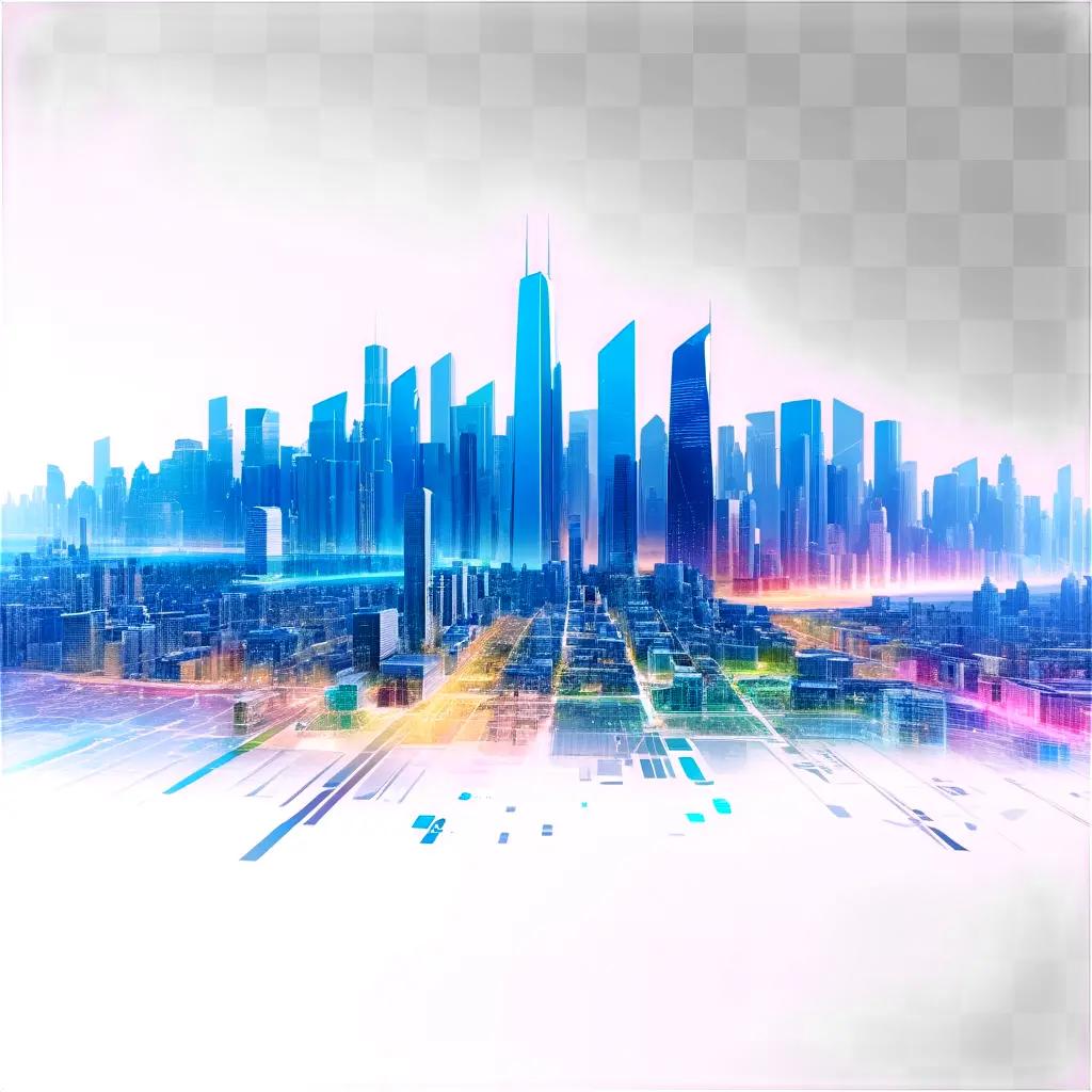 city skyline created with generative AI