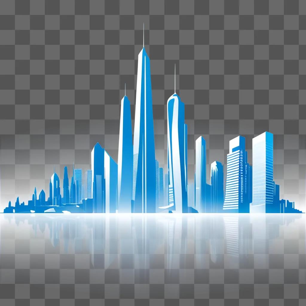 city skyline in vector graphics