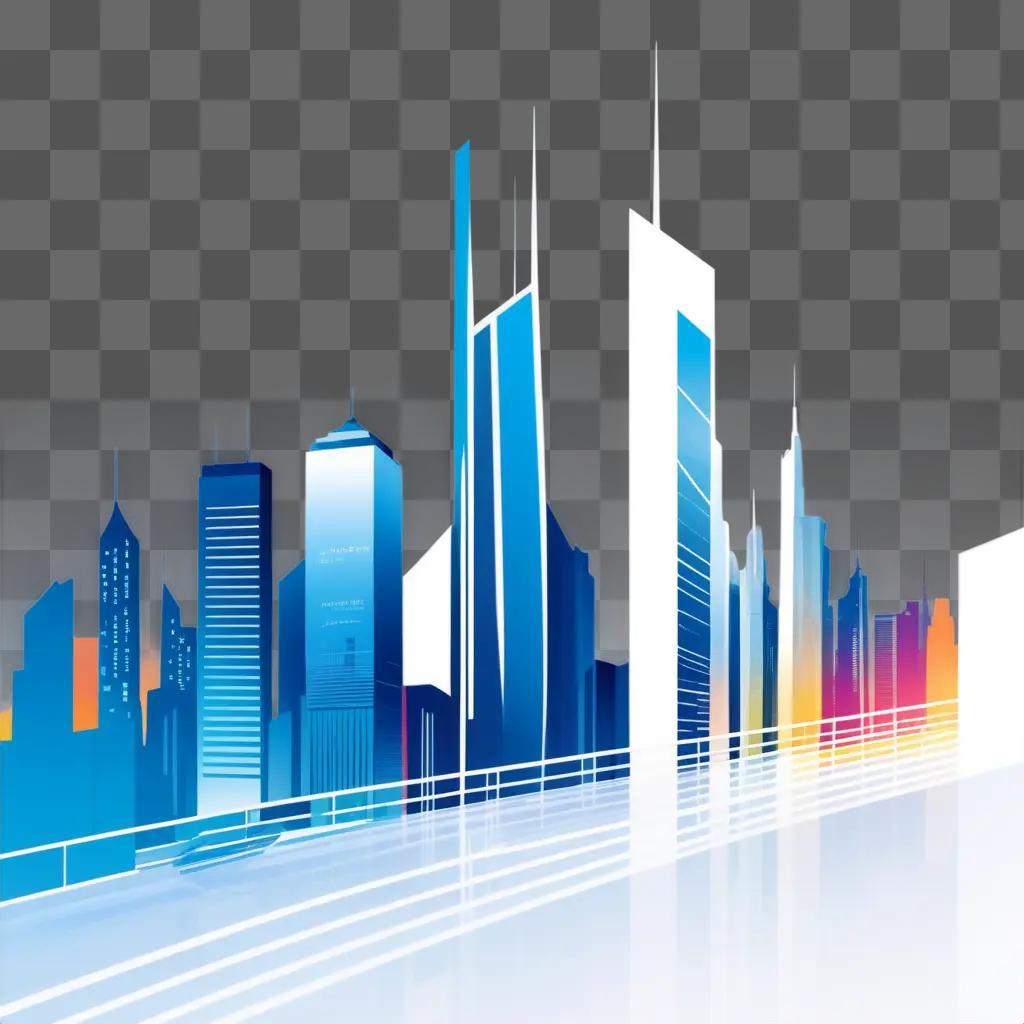 cityscape in vector graphics design