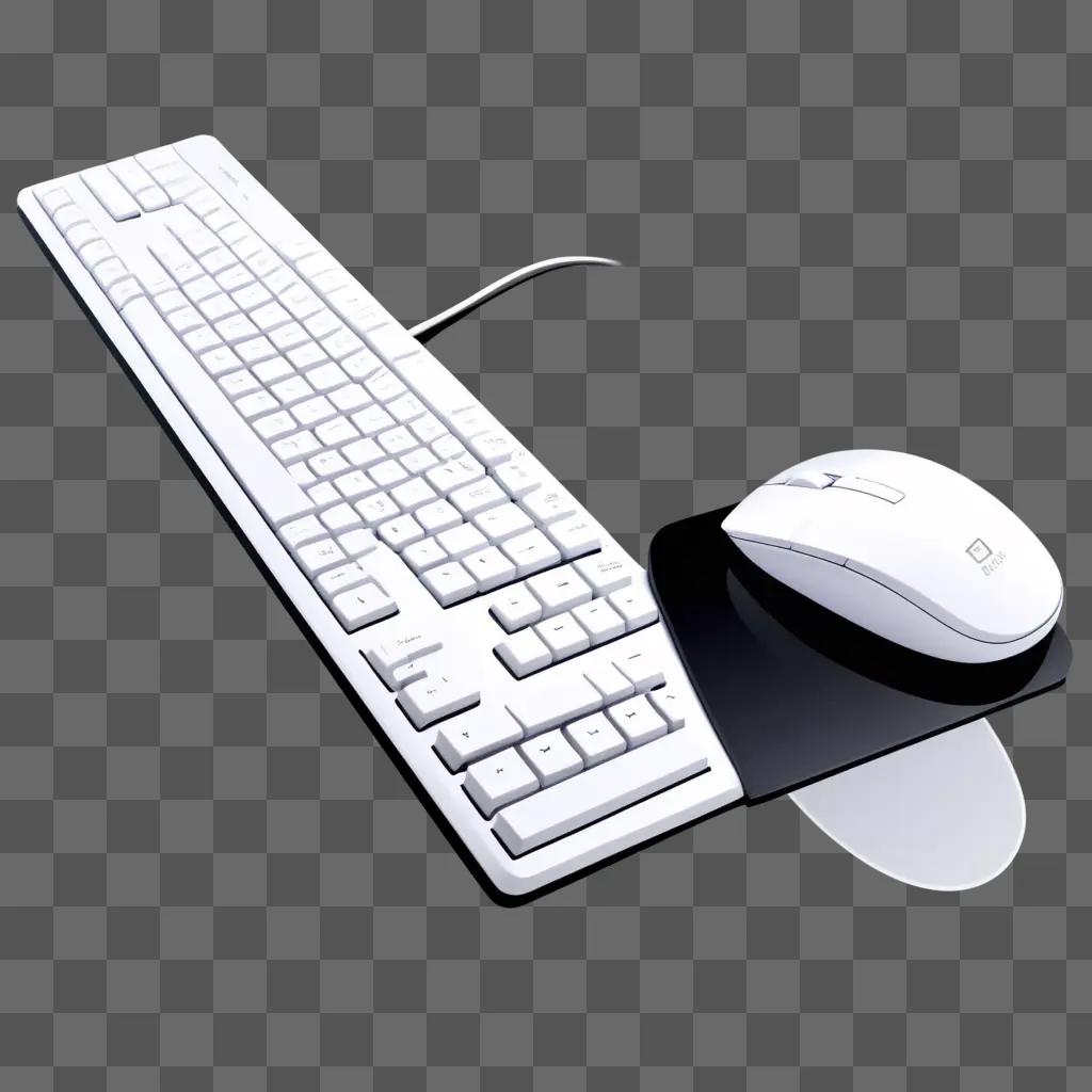 clean up clipart keyboard and mouse on a desk