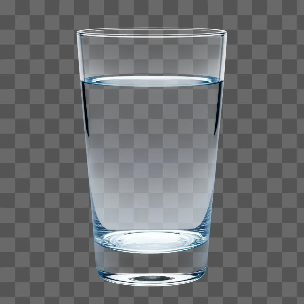 透明なコップ一杯の水が空です