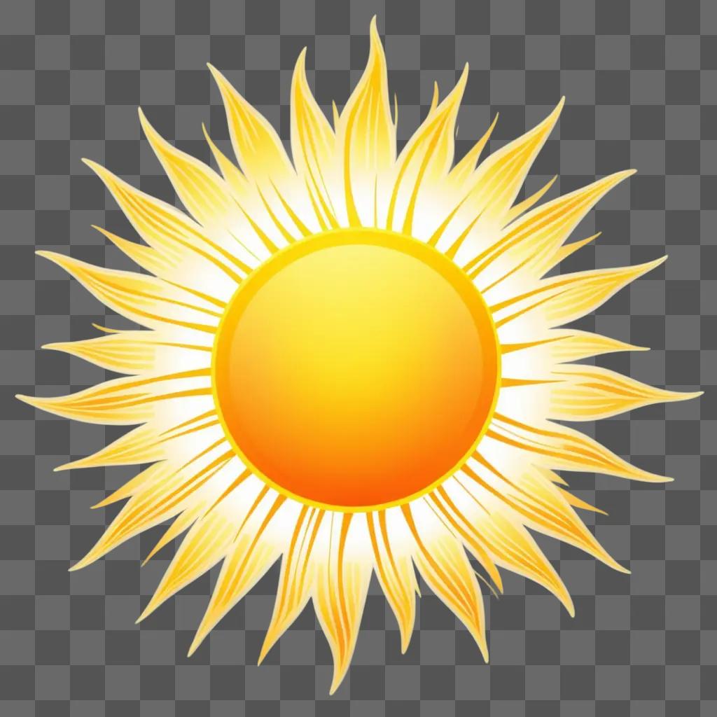 clipart sun with bright yellow color