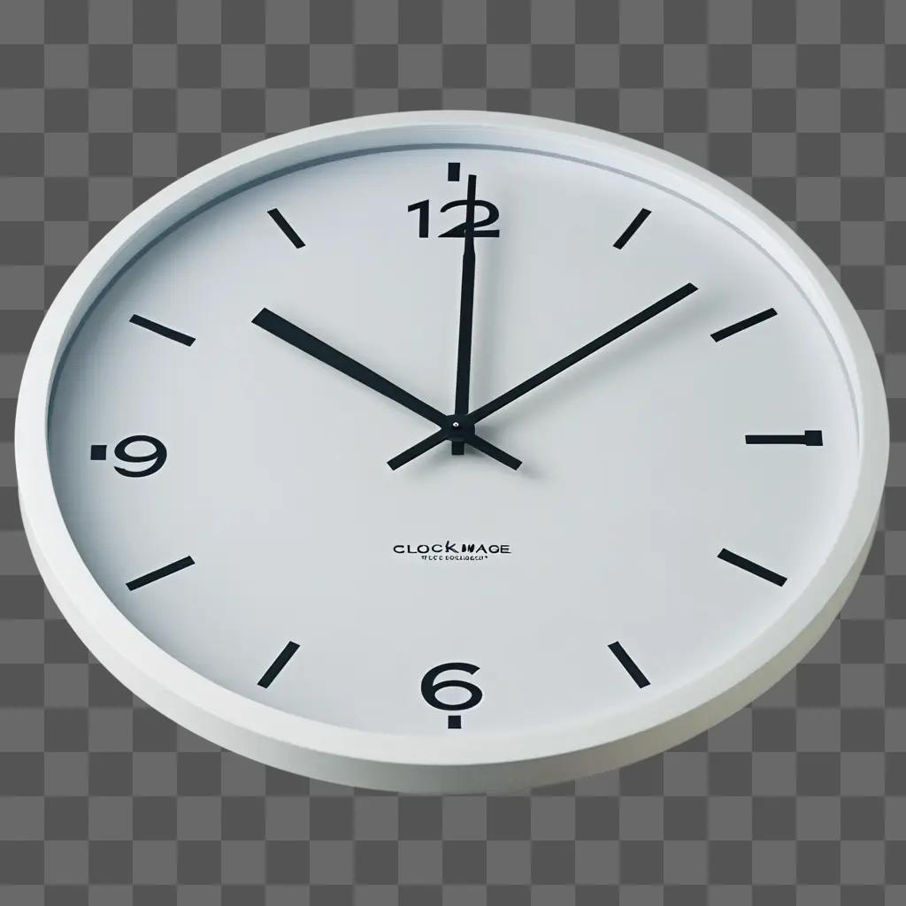 clock with black numbers on a white background