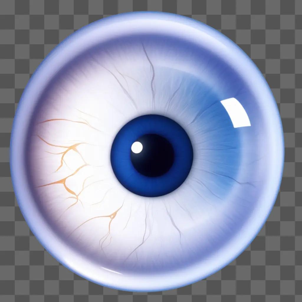 close up of a blue eyeball on a white background