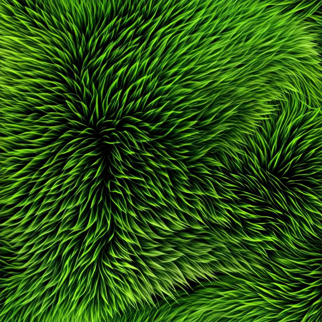 close up of a green fur texture