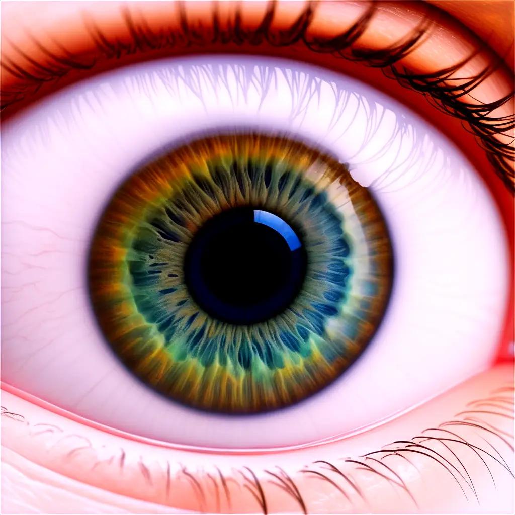 close up of a human eye with a beautiful iris