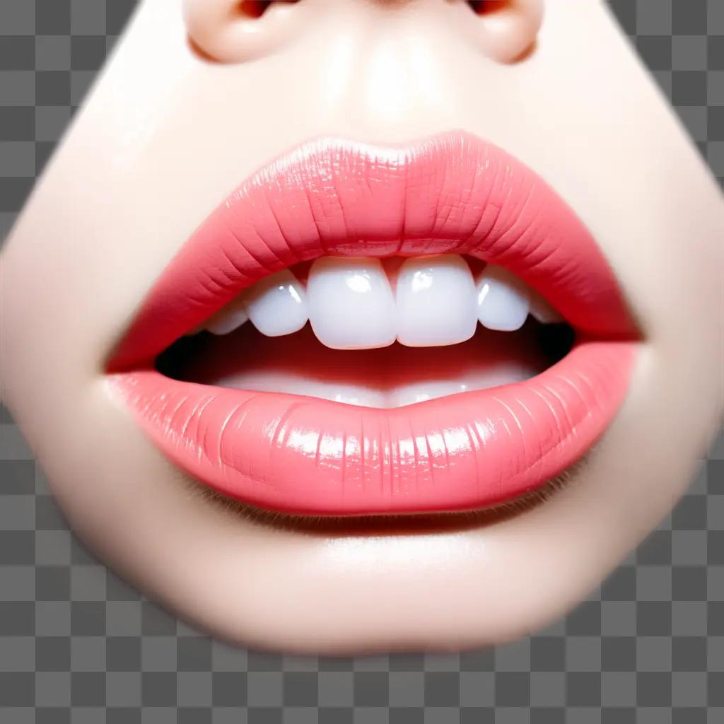 close up of a transparent lip