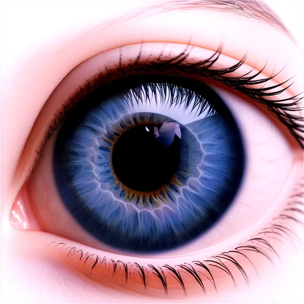 青と茶色の目を持つ人間の目の接写