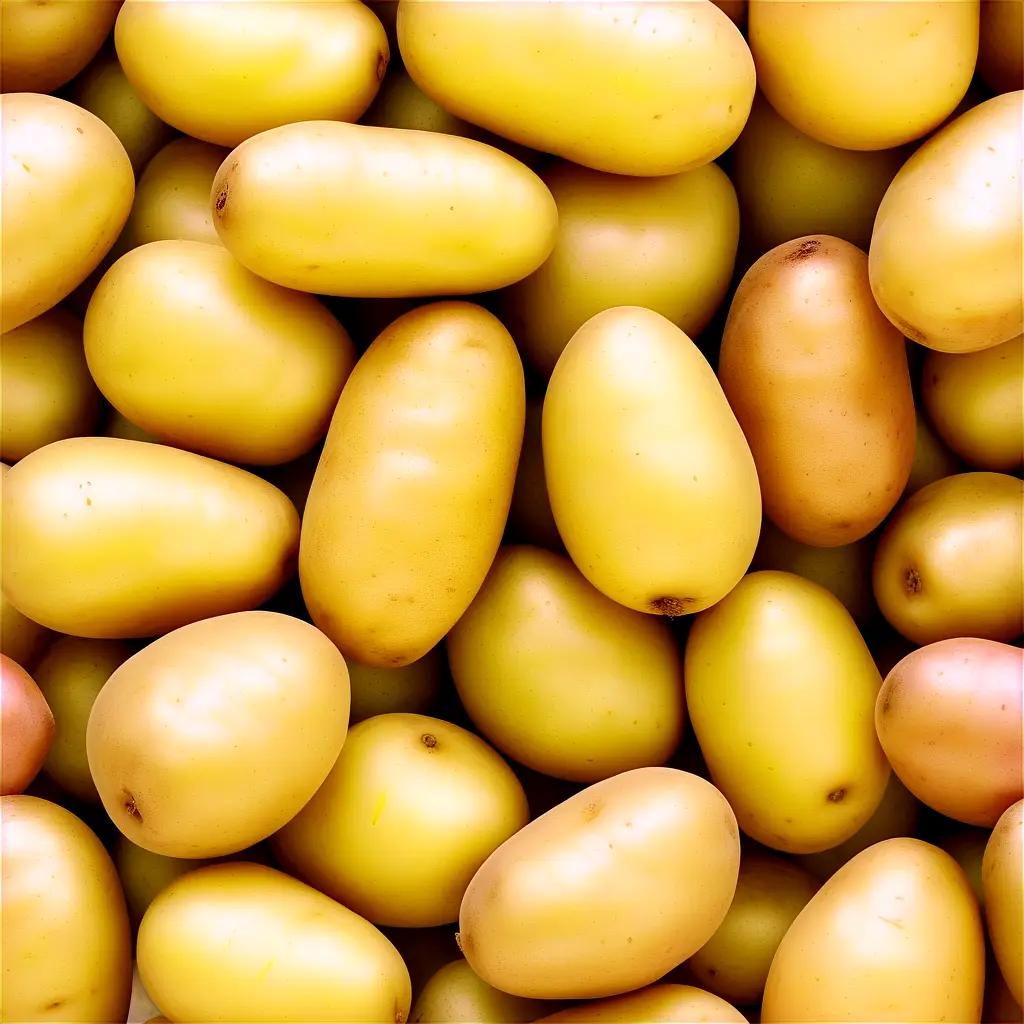 closeup of a bunch of potatoes