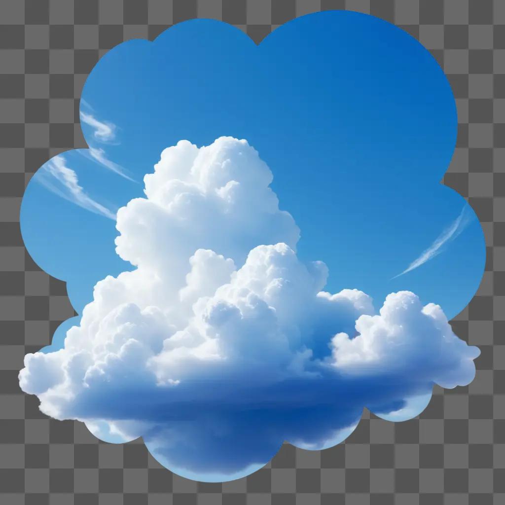 cloudy sky with clouds and a white cloud draw